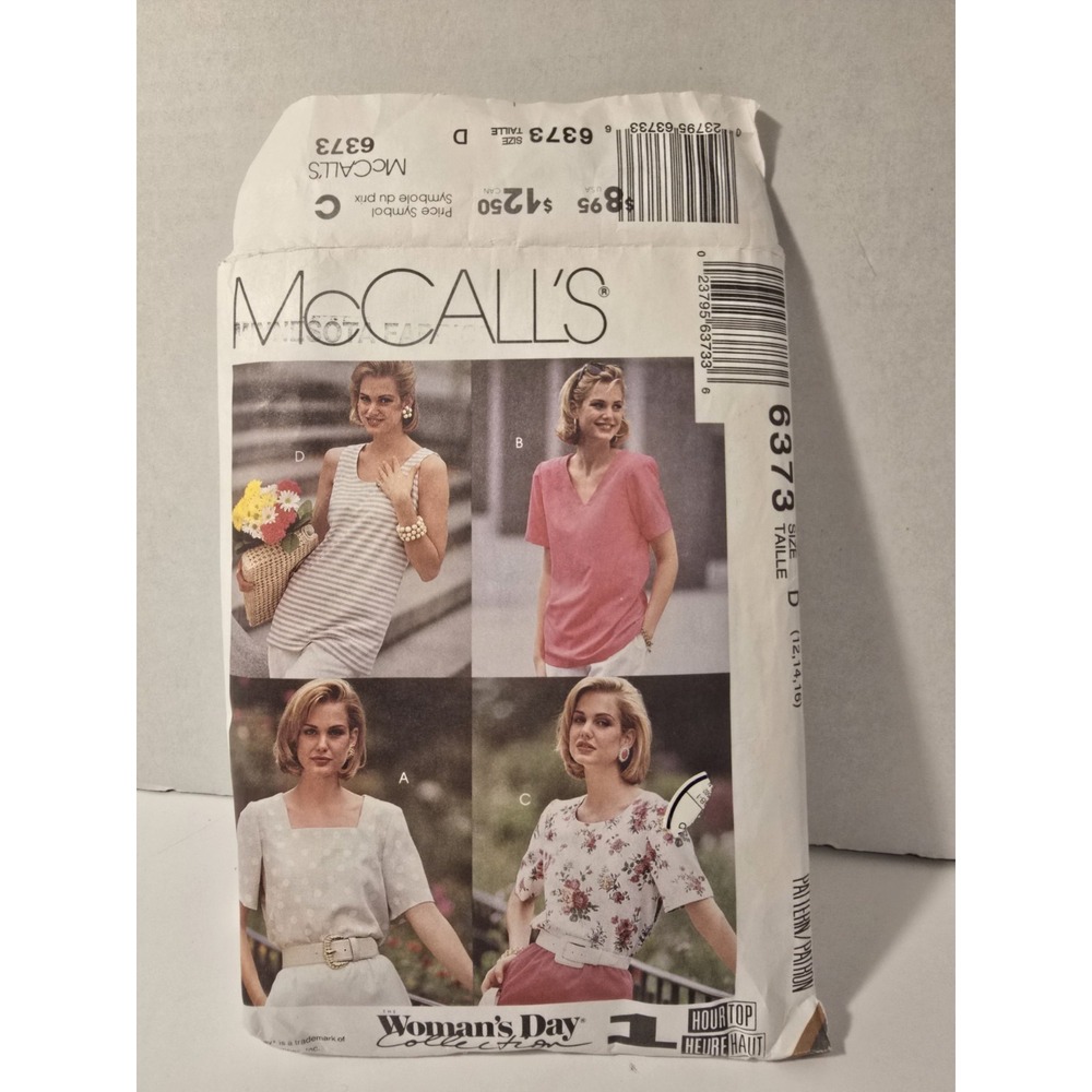 Vintage Sewing PATTERN McCalls 6373, Misses Womans Day Collection Size 12 14 16